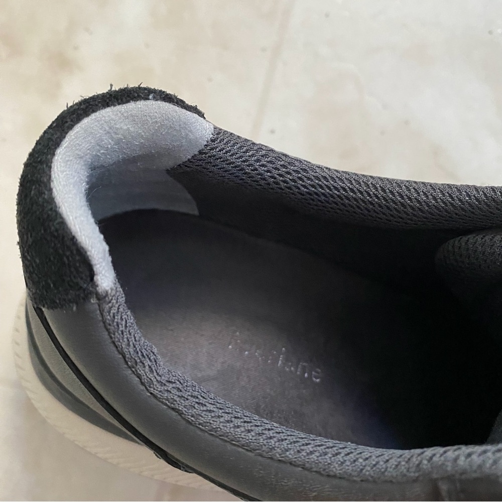 Everlane The Trainer Dark Grey Leather Suede Lace Up Low Top Sneakers Size 6 - Picture 8 of 10